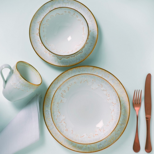 Casafina Taormina White and Gold Dinnerware Casafina Taormina White and Gold Dinnerware